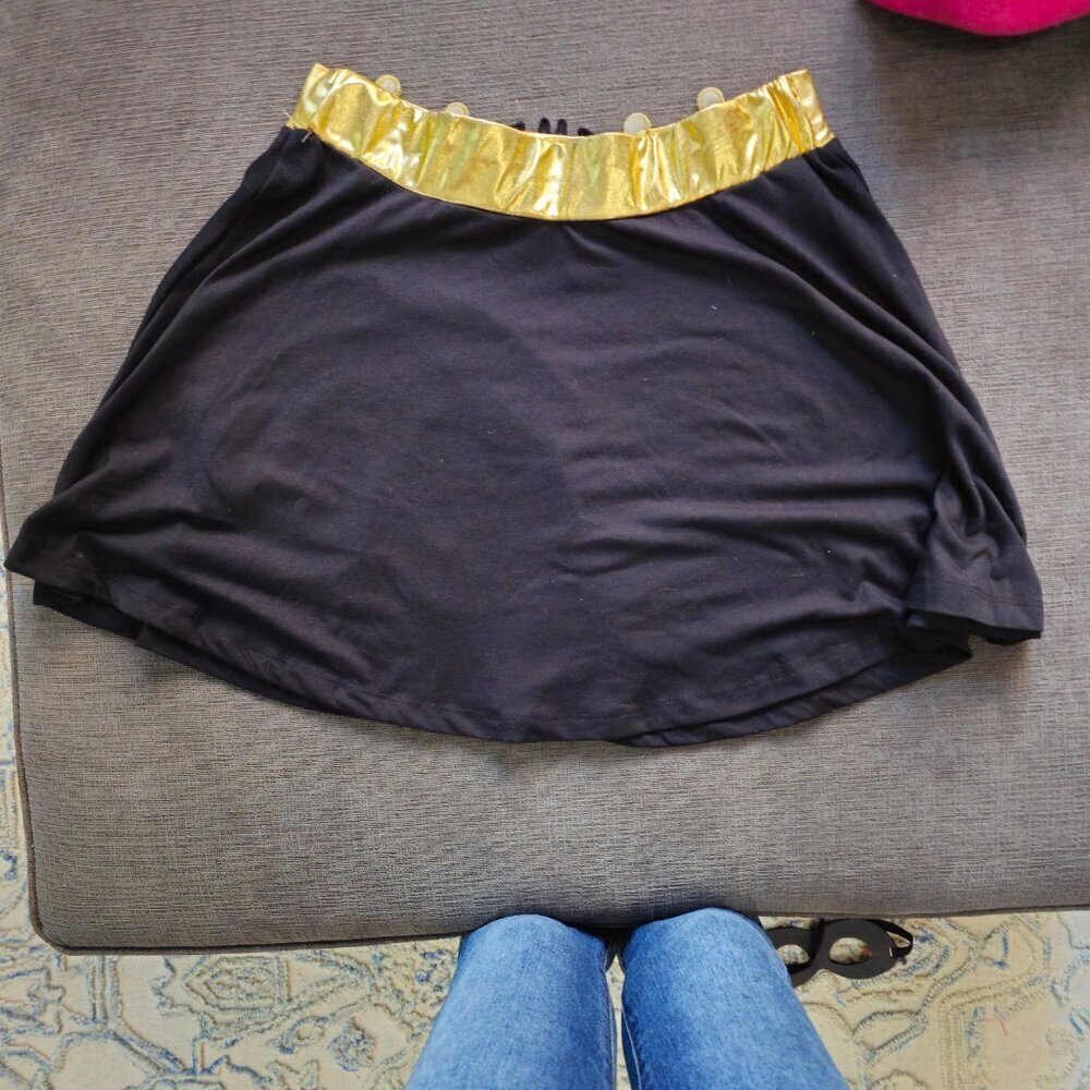 Amscan Batgirl Skirt Adult Women's Black Batman Halloween Costume Size Medium - Picture 5 of 11